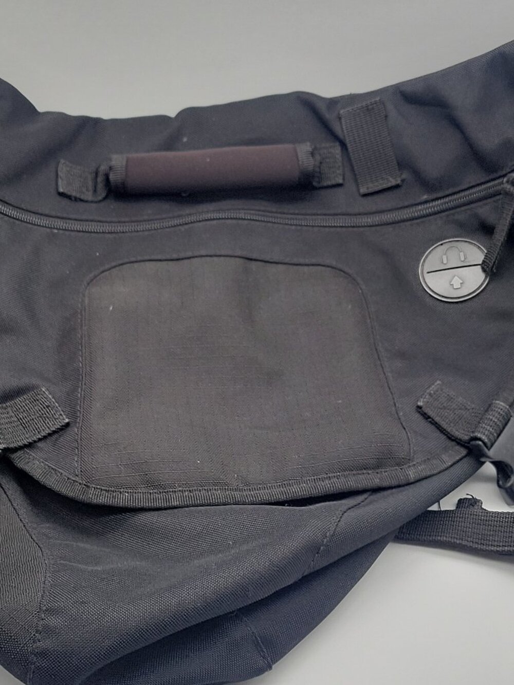 Retro GAP messenger bag, black men's, shoulder strap, adjustable, inner pockets